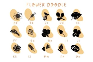 Flower Doodle by Pui Art — Dingbats Font — thumbnail 2