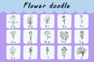 Flower Doodle by Natchuta — Dingbats Font — thumbnail 3