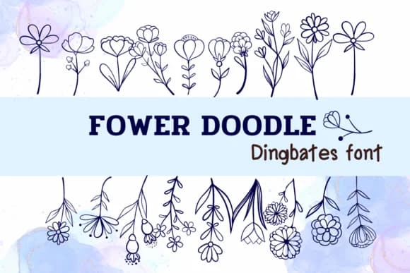 Flower Doodle by Sirinart — Dingbats Font
