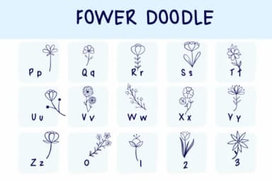 Flower Doodle by Sirinart — Dingbats Font — thumbnail 3