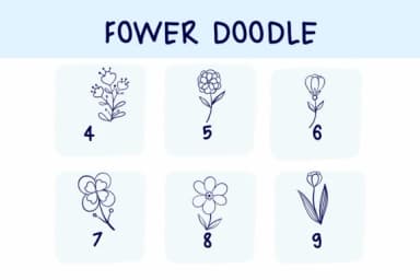 Flower Doodle by Sirinart — Dingbats Font — thumbnail 4