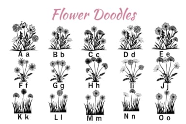 Flower Doodles by Nun Sukhwan — Dingbats Font — thumbnail 2