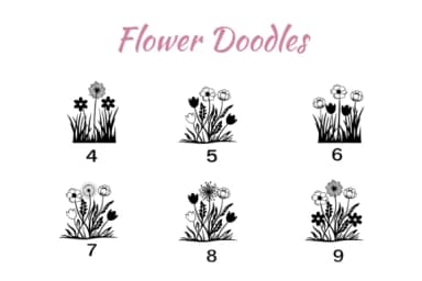 Flower Doodles by Nun Sukhwan — Dingbats Font — thumbnail 4