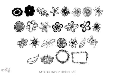 Flower Doodles by Miss Tiina — Dingbats Font — thumbnail 1