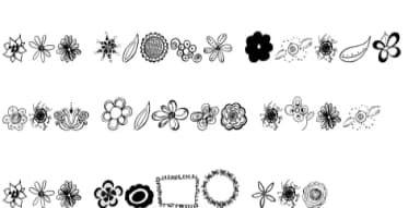 Flower Doodles by Miss Tiina — Dingbats Font — thumbnail 3