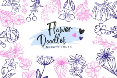 Flower Doodles Font by Suphitchaya — Dingbats Font — thumbnail 1