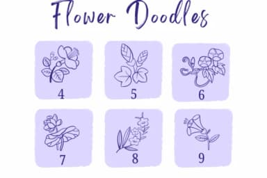 Flower Doodles Font by Suphitchaya — Dingbats Font — thumbnail 4