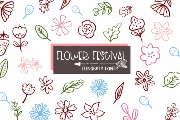 Flower Festival by Sirinart — Dingbats Font