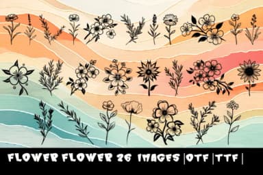 Flower Flower by MOMAT THIRTYONE — Dingbats Font — thumbnail 1