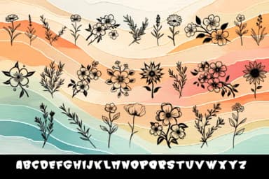 Flower Flower by MOMAT THIRTYONE — Dingbats Font — thumbnail 2