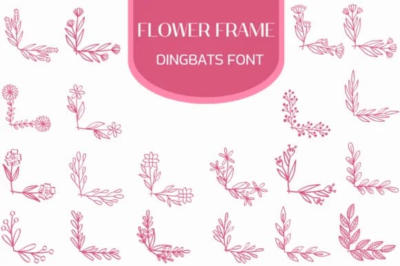 Flower Frame by Heartcraft Atelier — Dingbats Font
