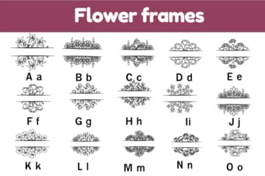Flower Frames by Nun Sukhwan — Dingbats Font — thumbnail 2