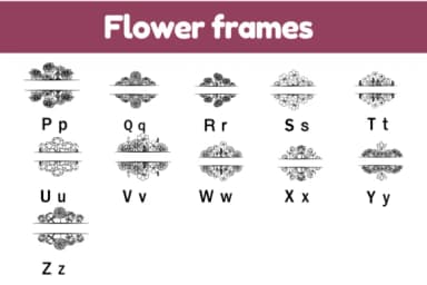 Flower Frames by Nun Sukhwan — Dingbats Font — thumbnail 3