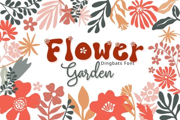 Flower Garden by Pui Art — Dingbats Font
