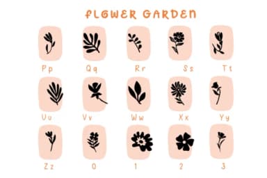 Flower Garden by Pui Art — Dingbats Font — thumbnail 8