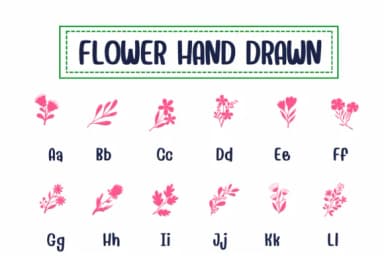 Flower Hand Drawn by PraewDesigns — Dingbats Font — thumbnail 2