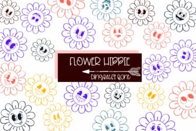 Flower Hippie by Sirinart — Dingbats Font — thumbnail 1
