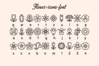 Flower Icons by Stella Sky — Dingbats Font — thumbnail 2