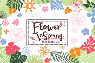 Flower in Spring by PraewDesigns — Dingbats Font — thumbnail 1
