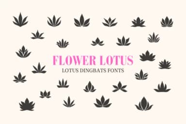 Flower Lotus by Eystore — Dingbats Font — thumbnail 1