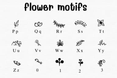 Flower Motifs by Sontaya — Dingbats Font — thumbnail 3