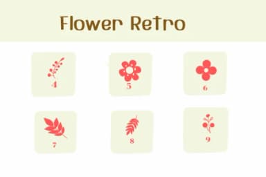 Flower Retro by Ketsarin — Dingbats Font — thumbnail 4