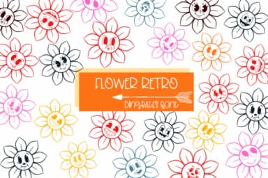 Flower Retro by Sirinart — Dingbats Font — thumbnail 1