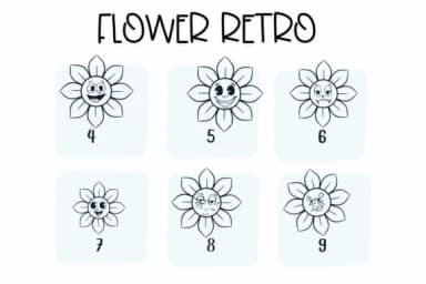Flower Retro by Sirinart — Dingbats Font — thumbnail 4
