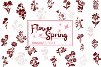 Flower Spring by PraewDesigns — Dingbats Font — thumbnail 1