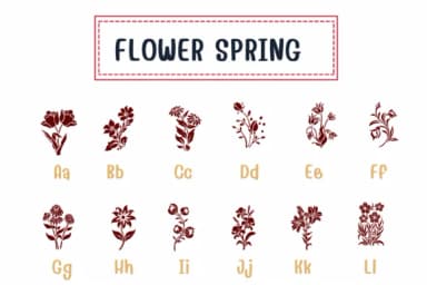 Flower Spring by PraewDesigns — Dingbats Font — thumbnail 2