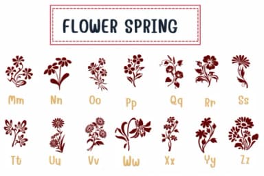 Flower Spring by PraewDesigns — Dingbats Font — thumbnail 3