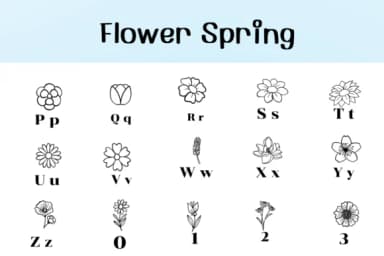 Flower Spring by Ketsarin — Dingbats Font — thumbnail 3