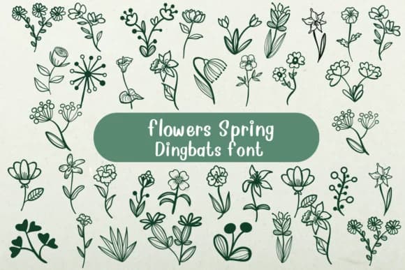 Flower Spring by Nongyao — Dingbats Font