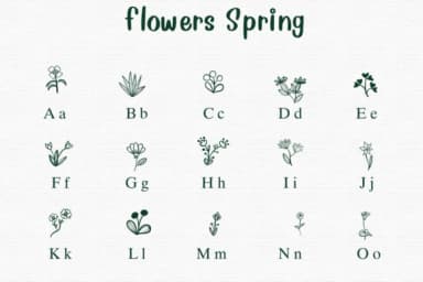 Flower Spring by Nongyao — Dingbats Font — thumbnail 2