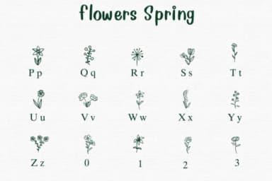 Flower Spring by Nongyao — Dingbats Font — thumbnail 3