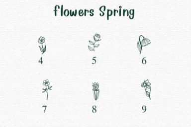 Flower Spring by Nongyao — Dingbats Font — thumbnail 4