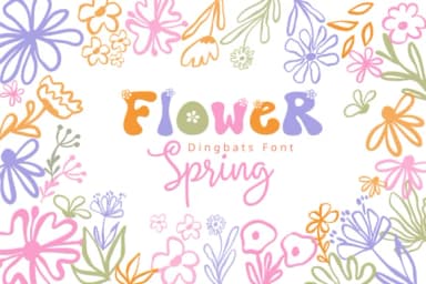 Flower Spring by Pui Art — Dingbats Font — thumbnail 1