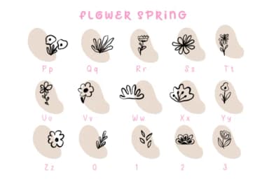 Flower Spring by Pui Art — Dingbats Font — thumbnail 7