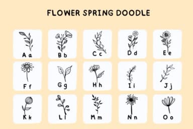 Flower Spring Doodle by Bee piyanuch — Dingbats Font — thumbnail 5