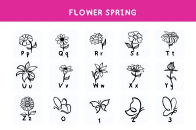 Flower Spring by Bee piyanuch — Dingbats Font — thumbnail 3