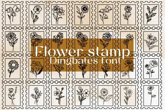 Flower Stamp by Chonada — Dingbats Font