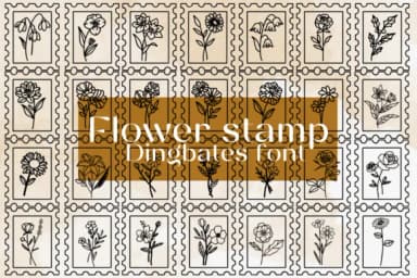 Flower Stamp by Chonada — Dingbats Font — thumbnail 1
