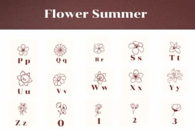Flower Summer by Apiwat Type — Dingbats Font — thumbnail 3