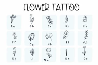 Flower Tattoo by Sirinart — Dingbats Font — thumbnail 2
