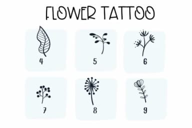 Flower Tattoo by Sirinart — Dingbats Font — thumbnail 4