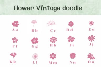 Flower Vintage Doodle by Ketsarin — Dingbats Font — thumbnail 2
