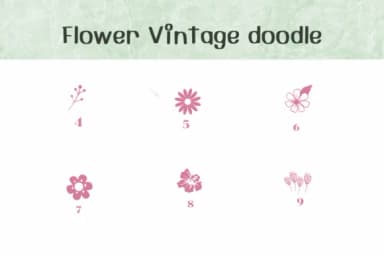 Flower Vintage Doodle by Ketsarin — Dingbats Font — thumbnail 4
