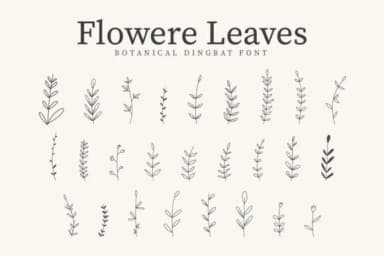Flowere Leaves by CraftedType Studio — Dingbats Font — thumbnail 1