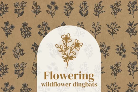 Flowering by Letterayu — Dingbats Font