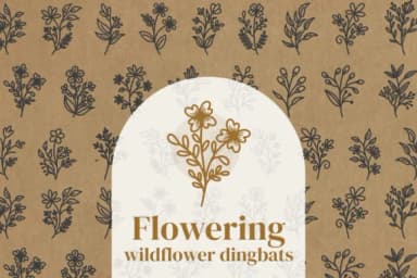 Flowering by Letterayu — Dingbats Font — thumbnail 1
